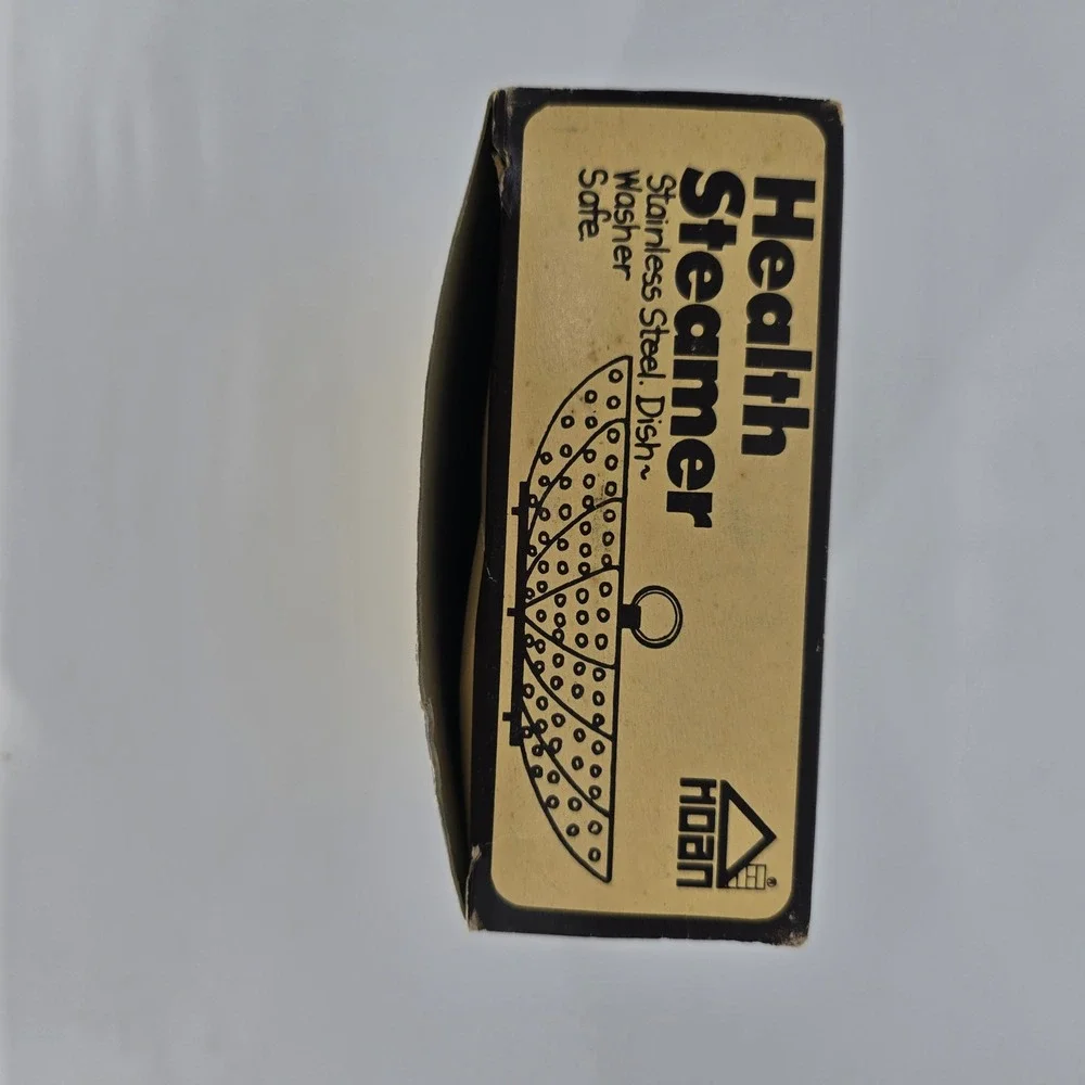 Vintage 1970s Hoan Health Steamer Stainless Steel Folding Basket Style 5130 Box